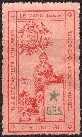 Le Mans : Le Pont-en-X : Poster Stamps Esperanto Congress 1911